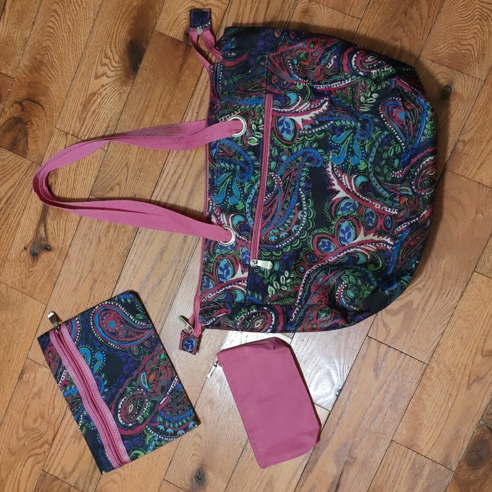 💙Paisley Tote Bag Set